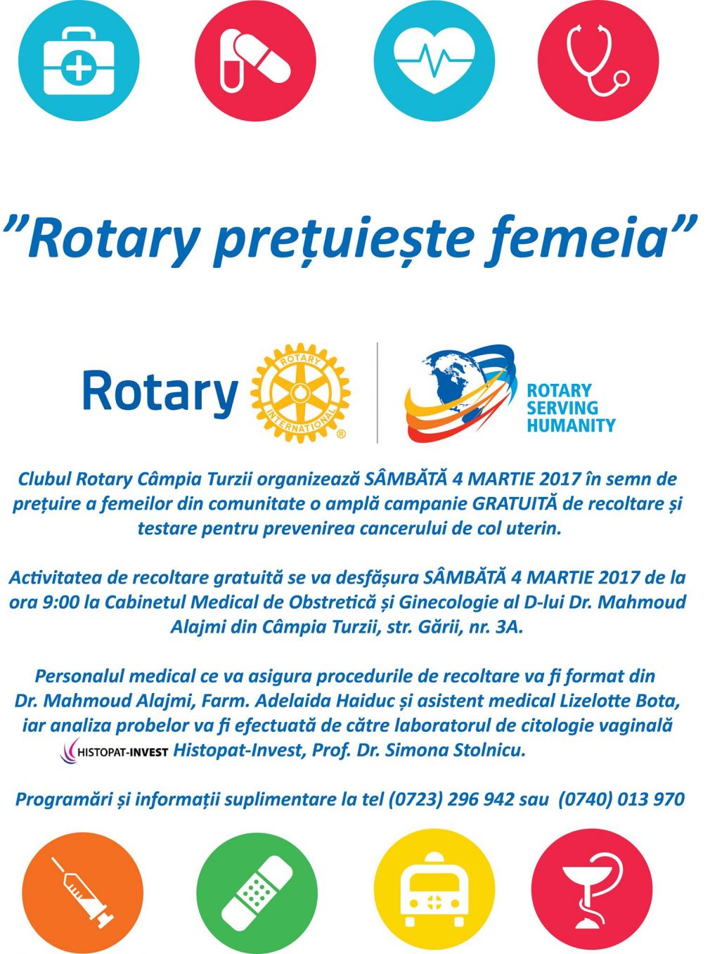 Rotary C&acirc;mpia Turzii prețuiește femeia